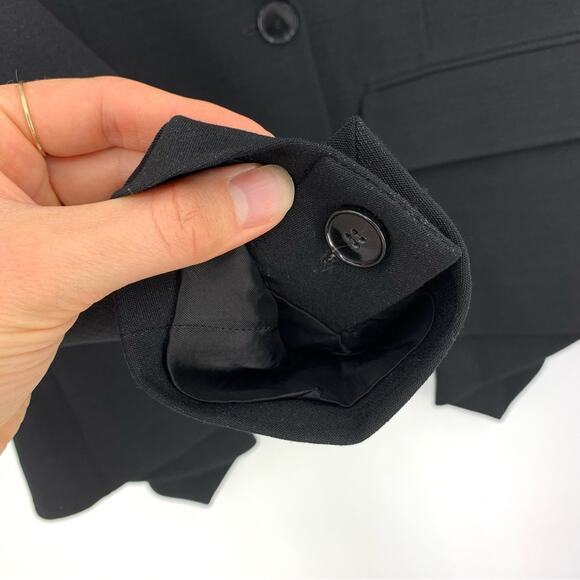 STELLA MCCARTNEY Puplum Wool Blazer Black 42 - Picture 4 of 11